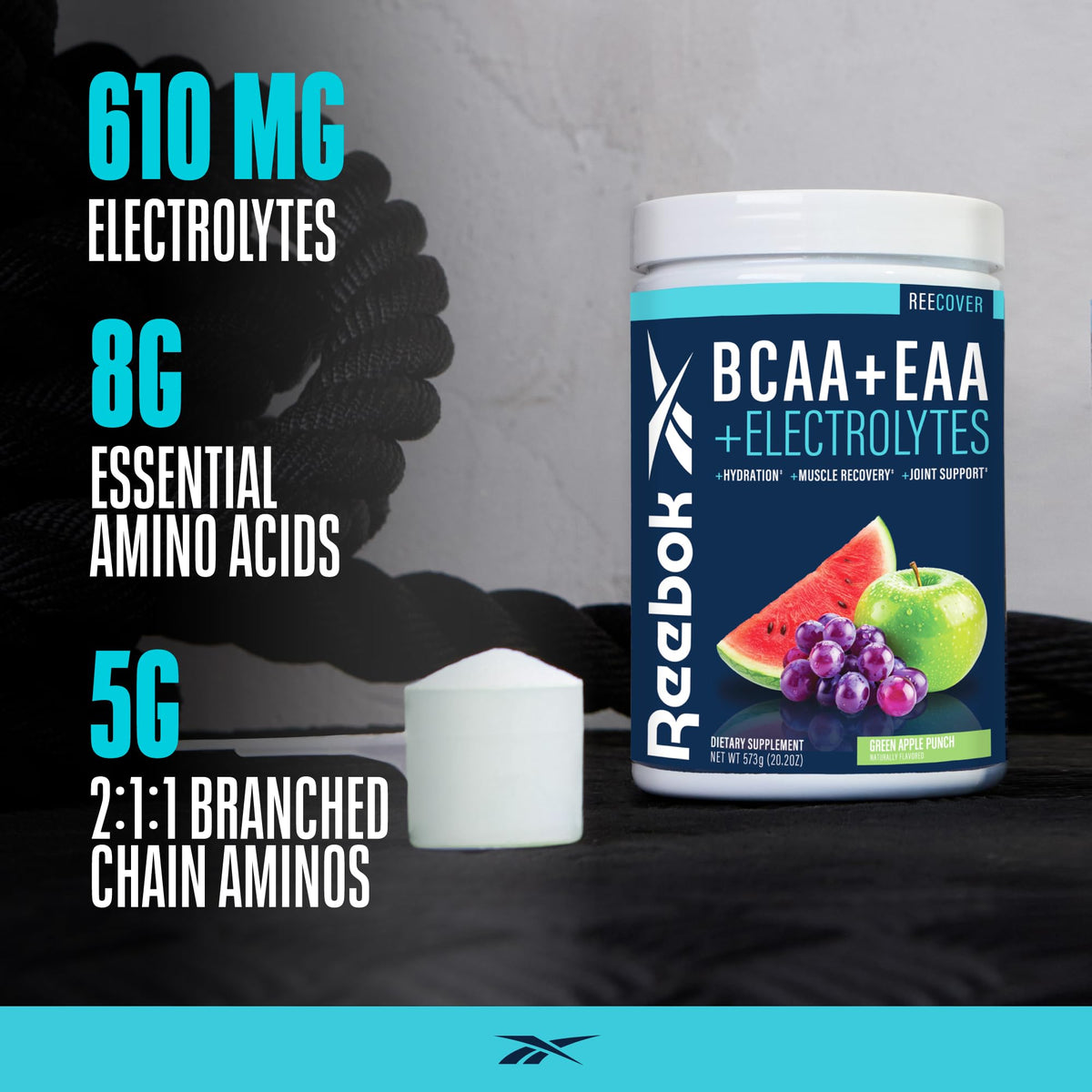 Reebok REEcover BCAA Acides Aminés Pomme Verte vue de dessus