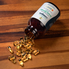 Regenerative Omegas huile Ahiflower 120 gélules avec un fond naturel