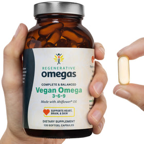Regenerative Omegas huile Ahiflower 120 gélules vue de côté