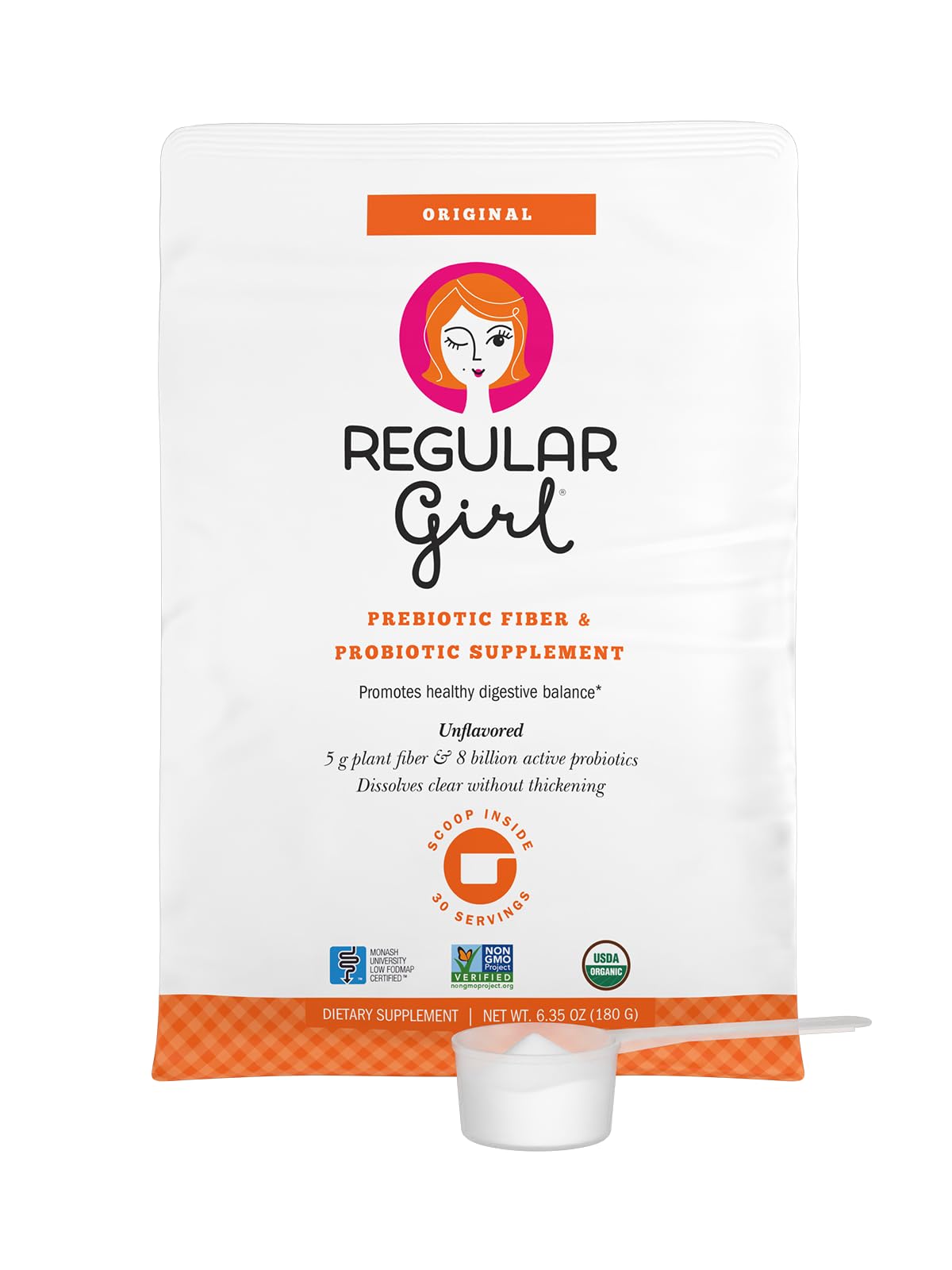 Regular Girl Poudre Bio 200g vue de face avec emballage