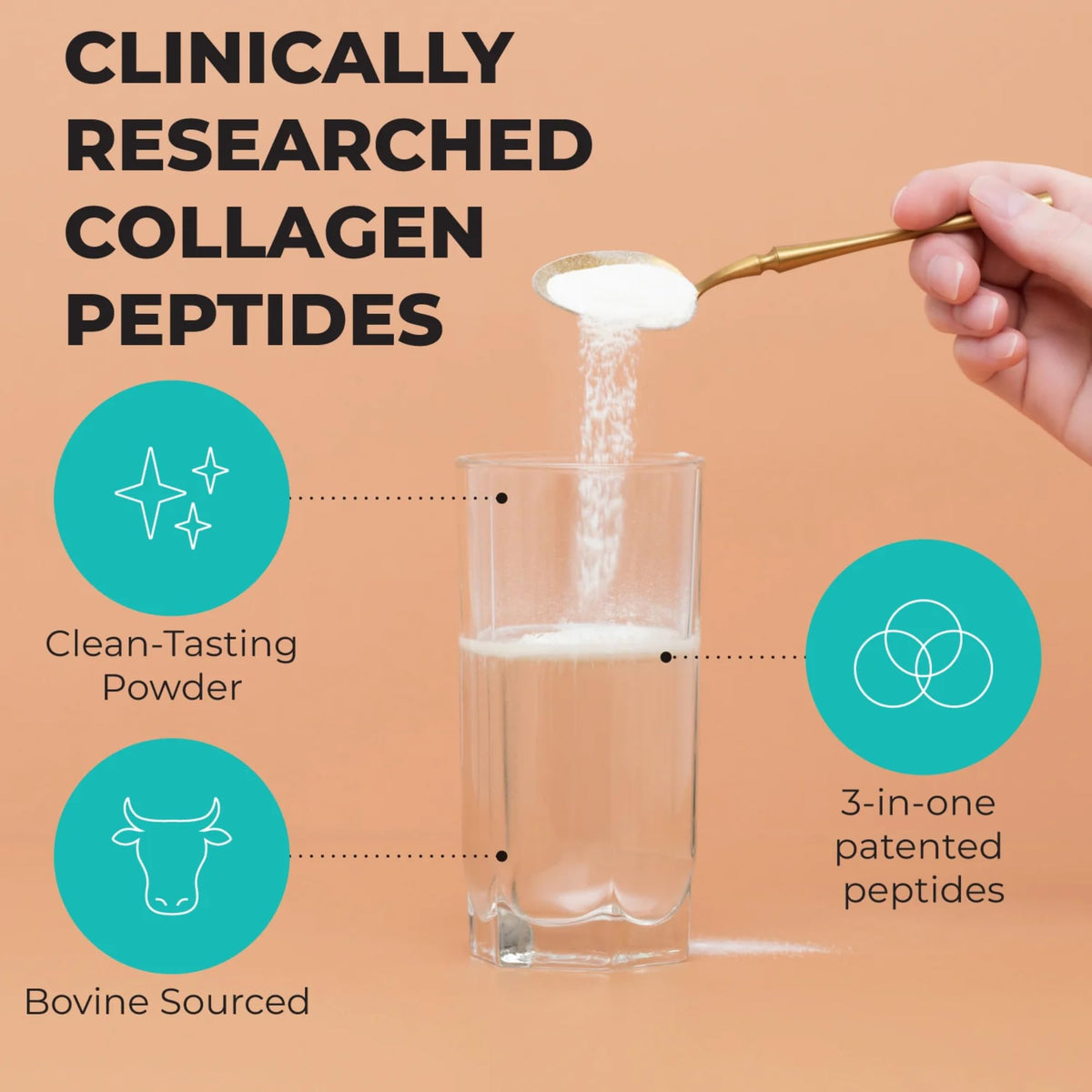 Reignite Wellness Collagen Peptides Poudre 30 Portions dans un smoothie