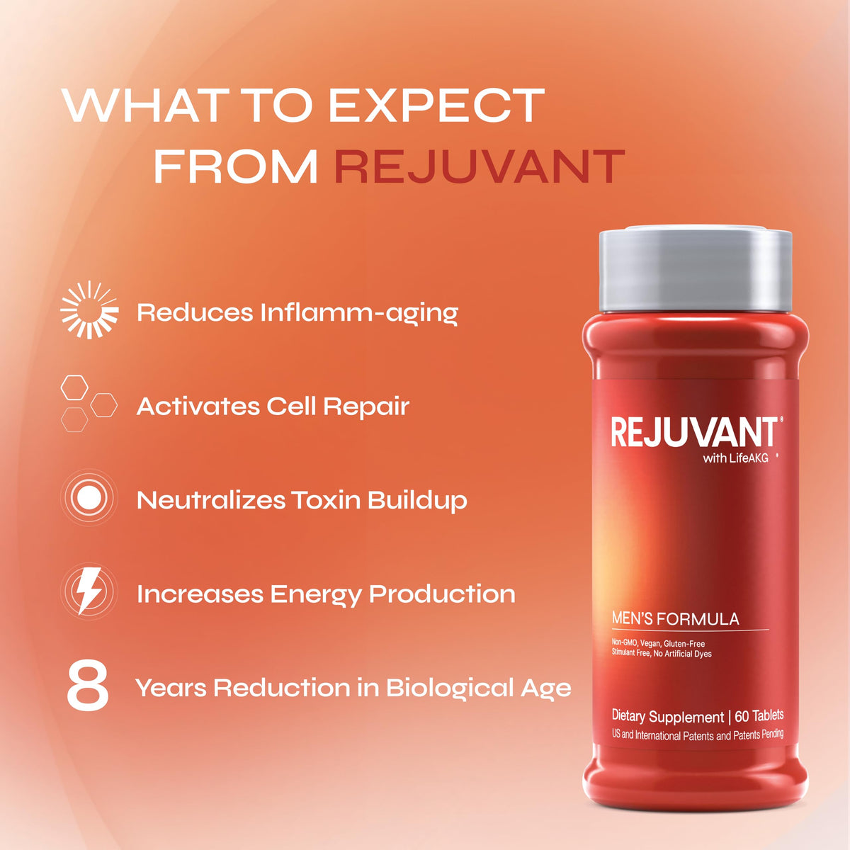 Rejuvant AKG 1000MG avec instructions d'utilisation