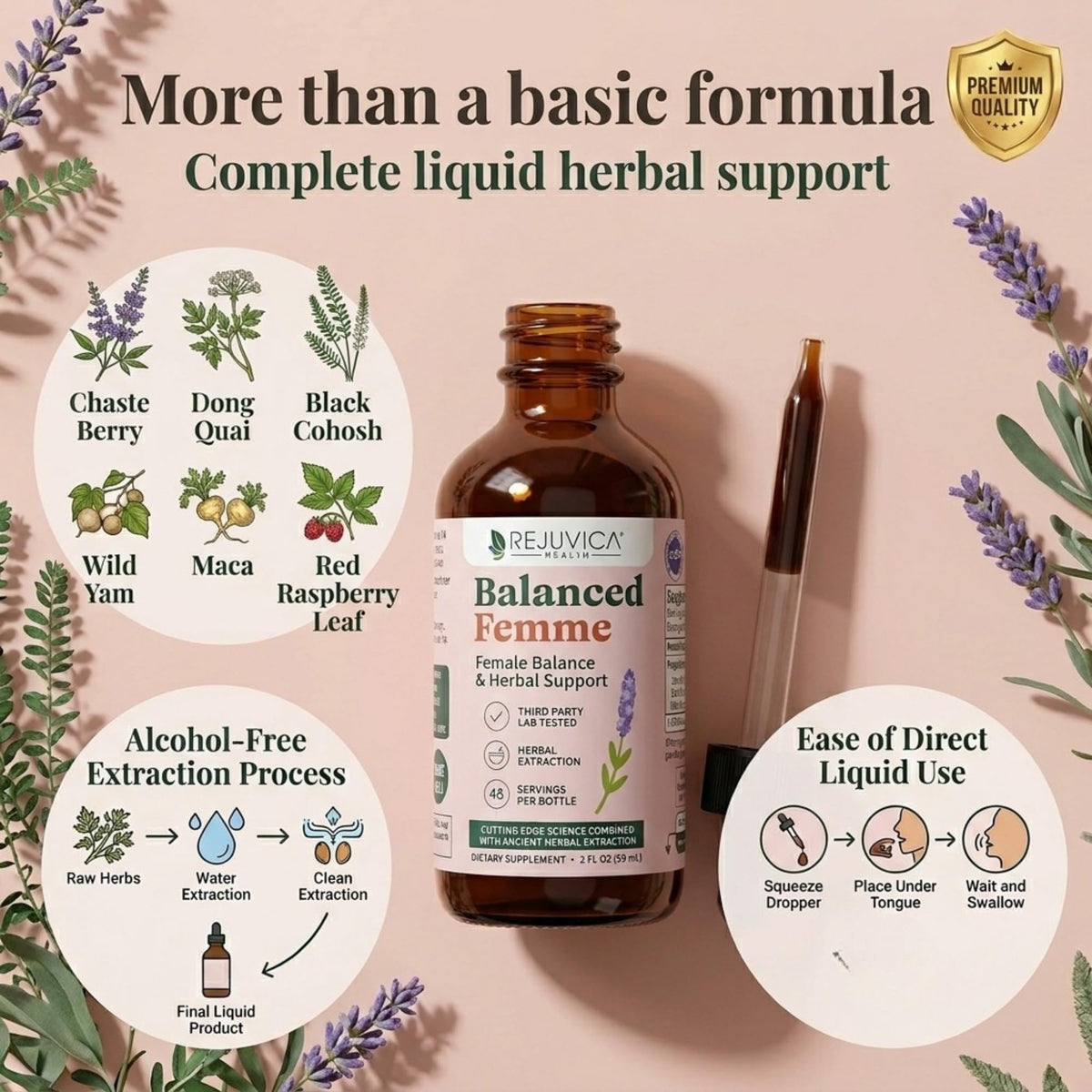 Rejuvica Health Balanced Femme ambiance sur une table en bois