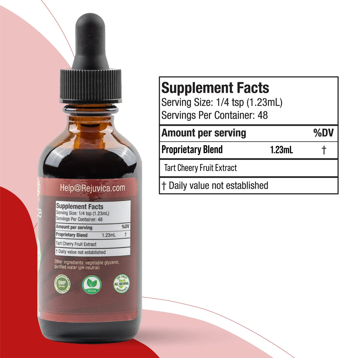 Rejuvica Health Cherry Force extrait de cerise acide 531g en utilisation