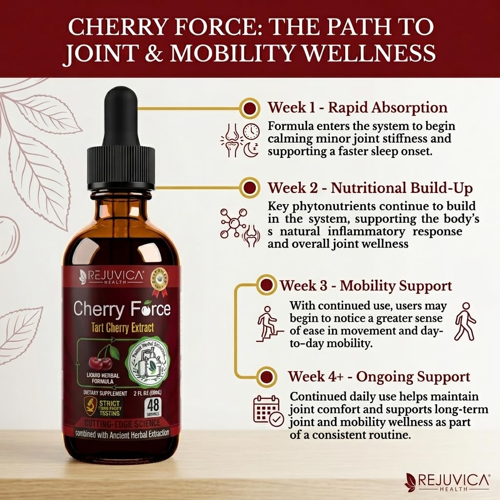 Rejuvica Health Cherry Force extrait de cerise acide en gros plan