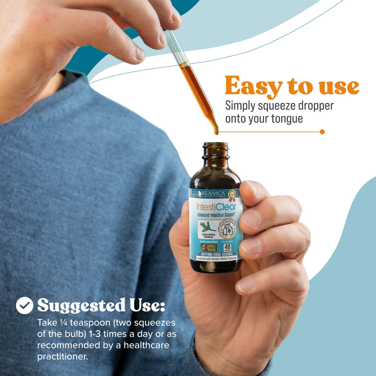 Rejuvica Health IntestiClear en usage quotidien