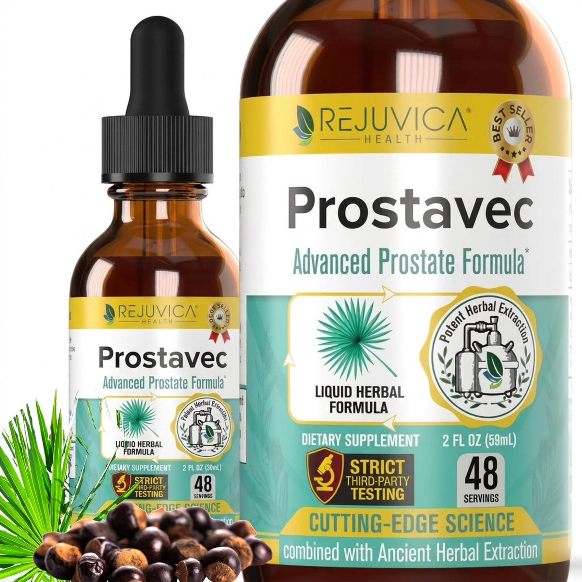 Rejuvica Health Prostavec 60 ml vue avant avec compte-gouttes