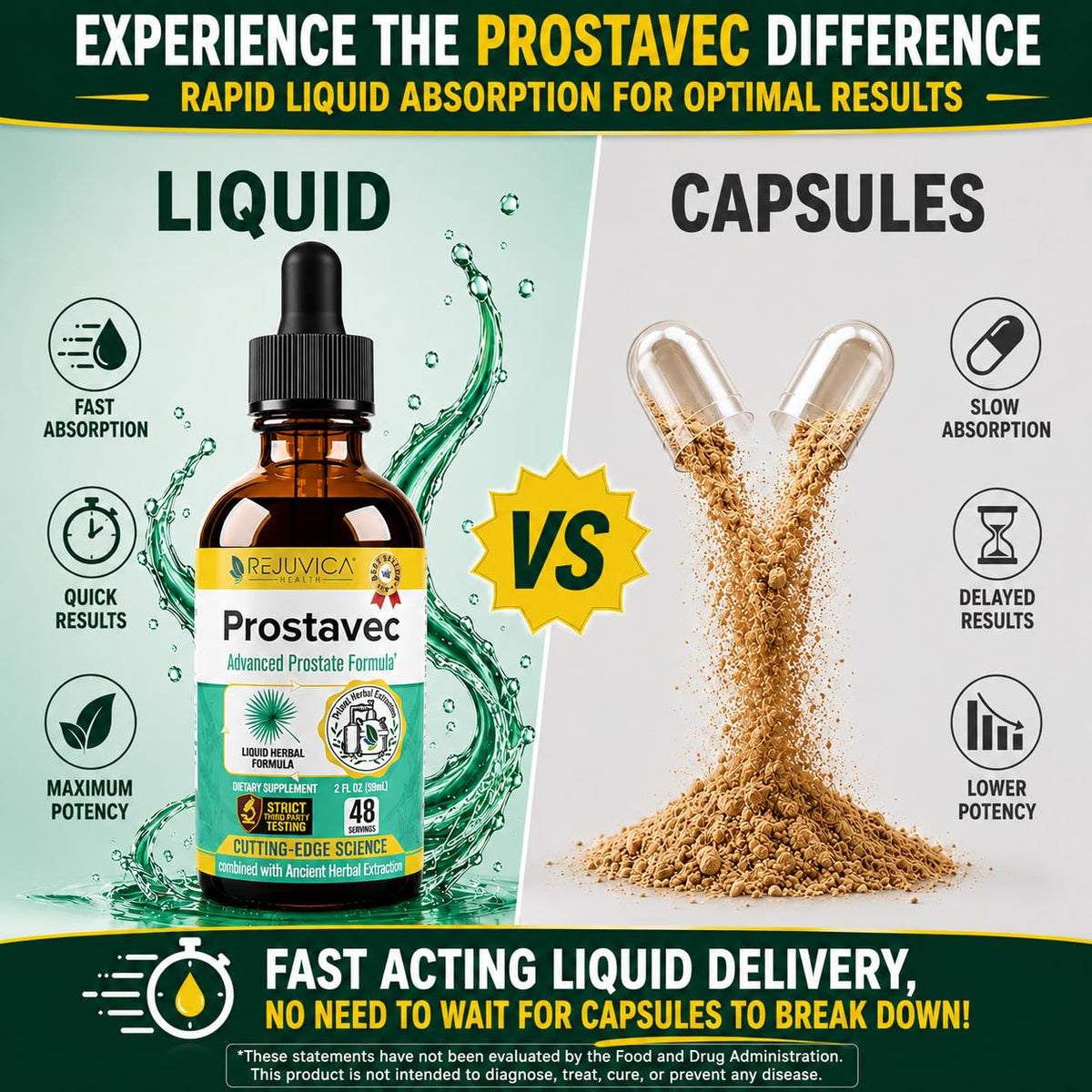 Rejuvica Health Prostavec sur une table en bois