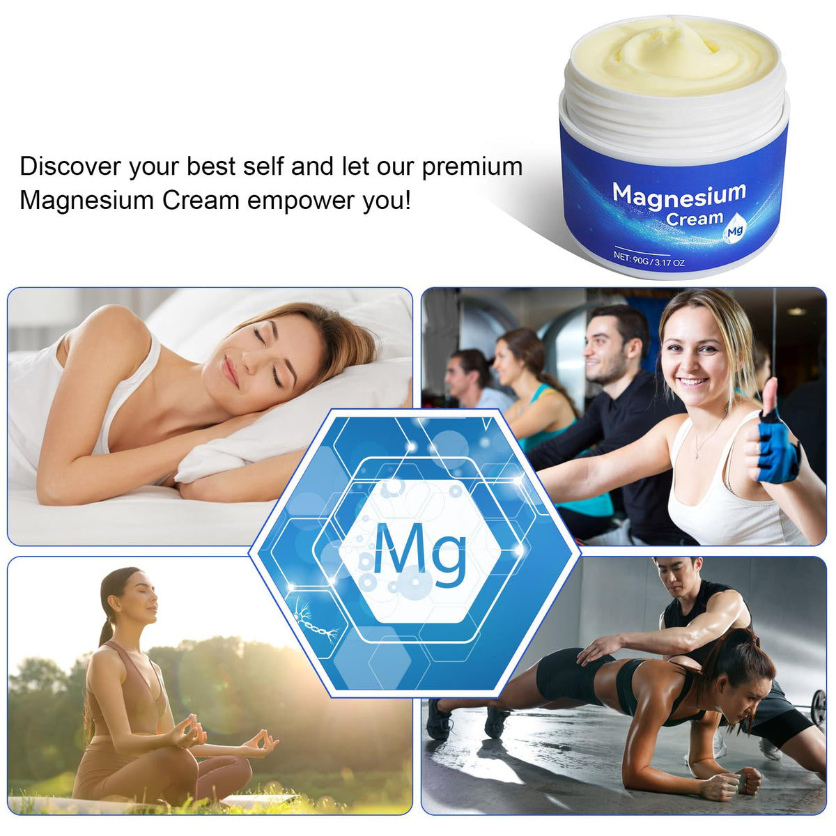 ReliCo Crème de Magnésium sur une table de salle de bain