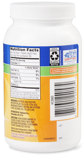 ReliOn Tablettes de Glucose Saveur Orange - 50 Comprimés, utilisation pratique