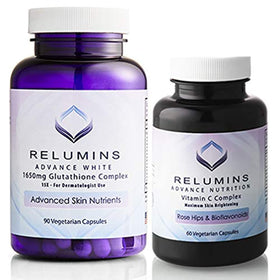 Relumins Advanced White Set - Complexe Glutathione 1650mg et Vitamine C