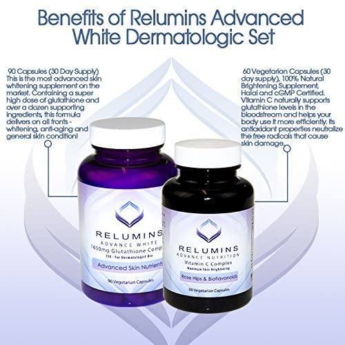 Relumins Advanced White Set - Emballage et contenu des capsules