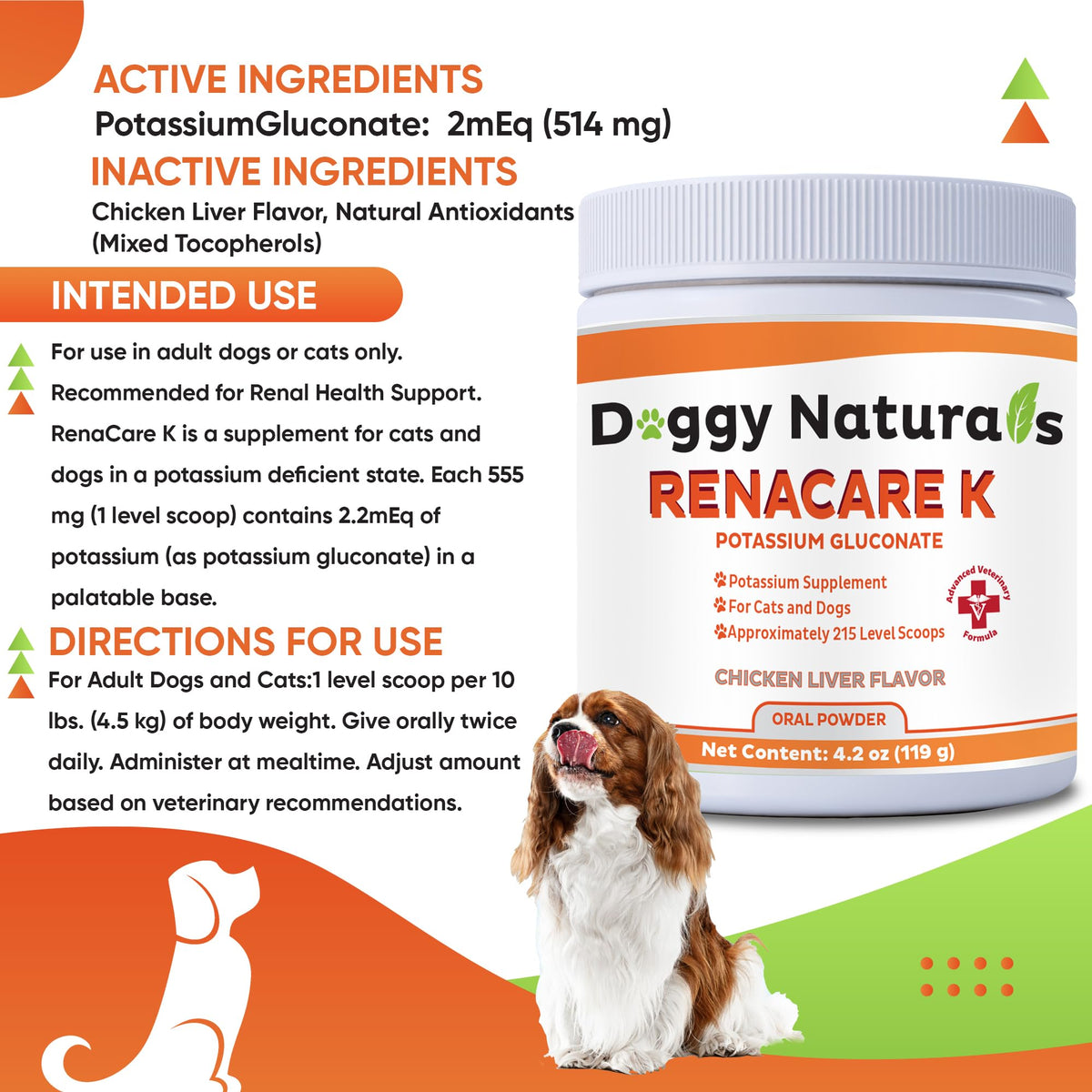 RenaCare K Complément Alimentaire Potassium 115g arrière