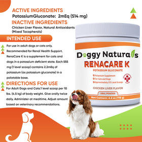 RenaCare K Complément Alimentaire Potassium 115g arrière