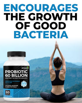 Renew Actives complément probiotique 60 capsules avec étiquette