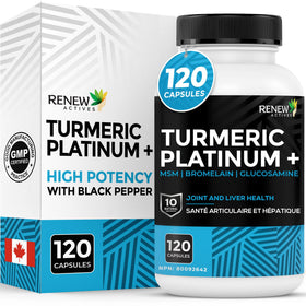 Renew Actives Curcuma Platinum 1350MG 120 capsules front view