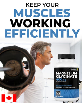 Renew Actives Magnésium Glycinate 400mg 120 capsules vue arrière
