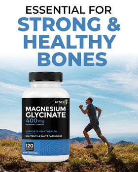 Renew Actives Magnésium Glycinate 400mg gélules sur table