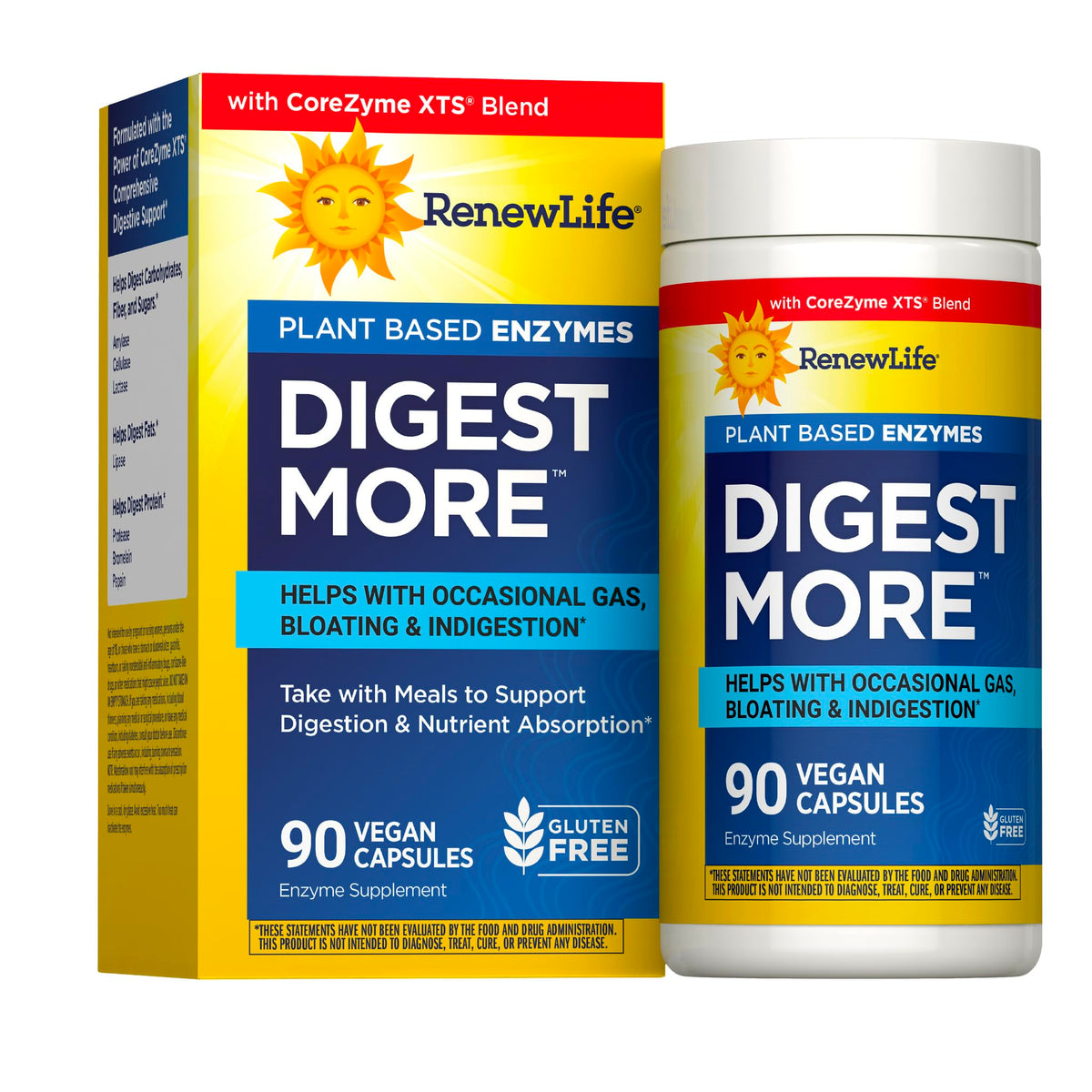 Renew Life Enzymes Végétales 90 Capsules - vue de face