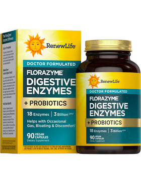 Renew Life Florazyme 90 capsules végétales en boîte
