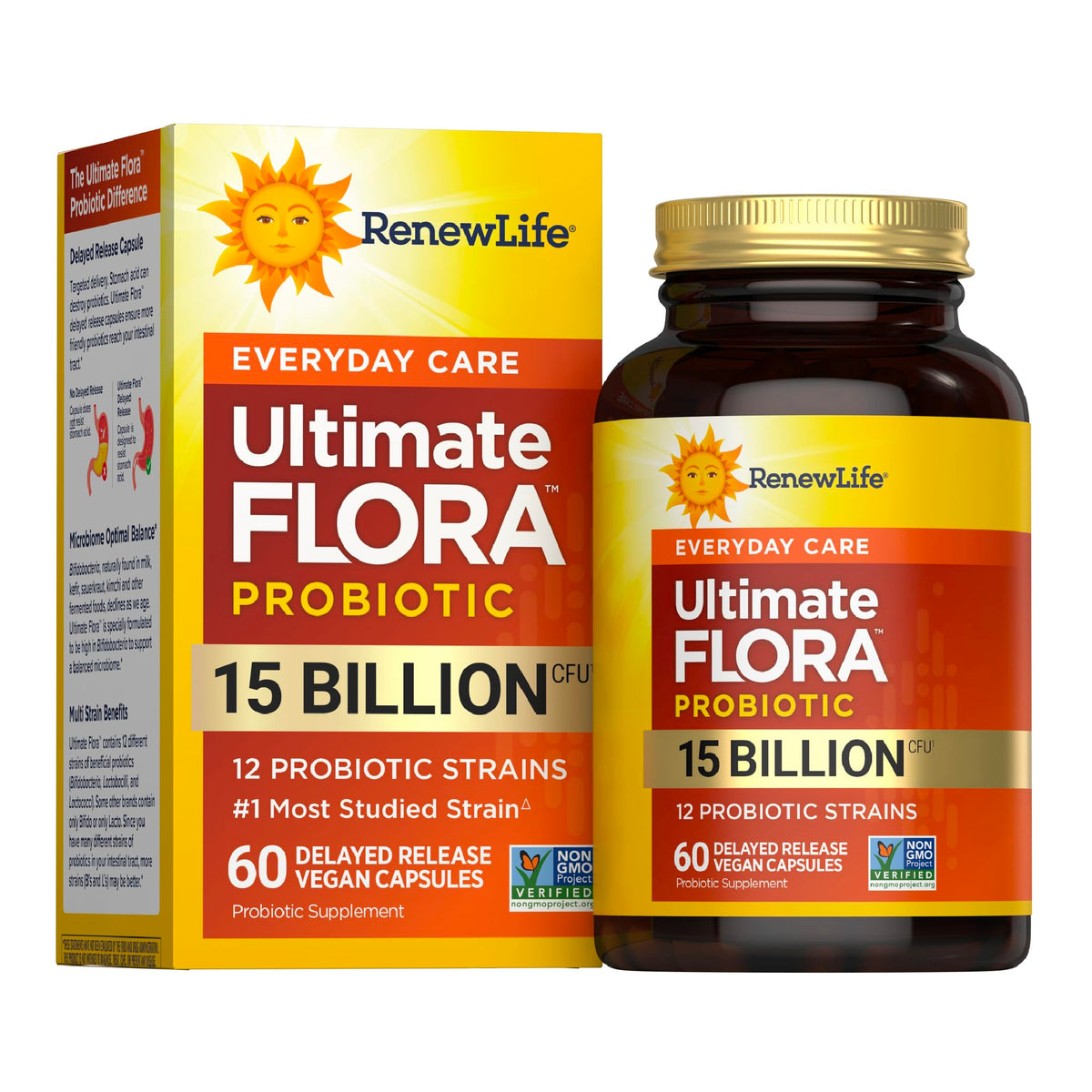 Renew Life Probiotique 15 Milliards CFU flacon de 60 capsules végétariennes