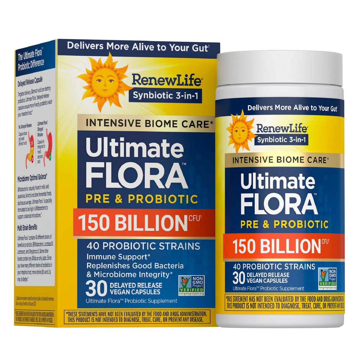 Renew Life Probiotique 150 Milliards CFU - vue avant des capsules