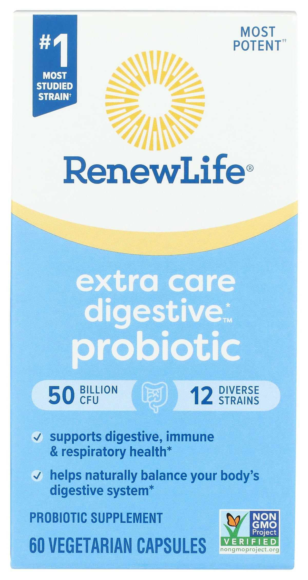 Renew Life Probiotique 50 Milliards 60 Capsules - vue avant