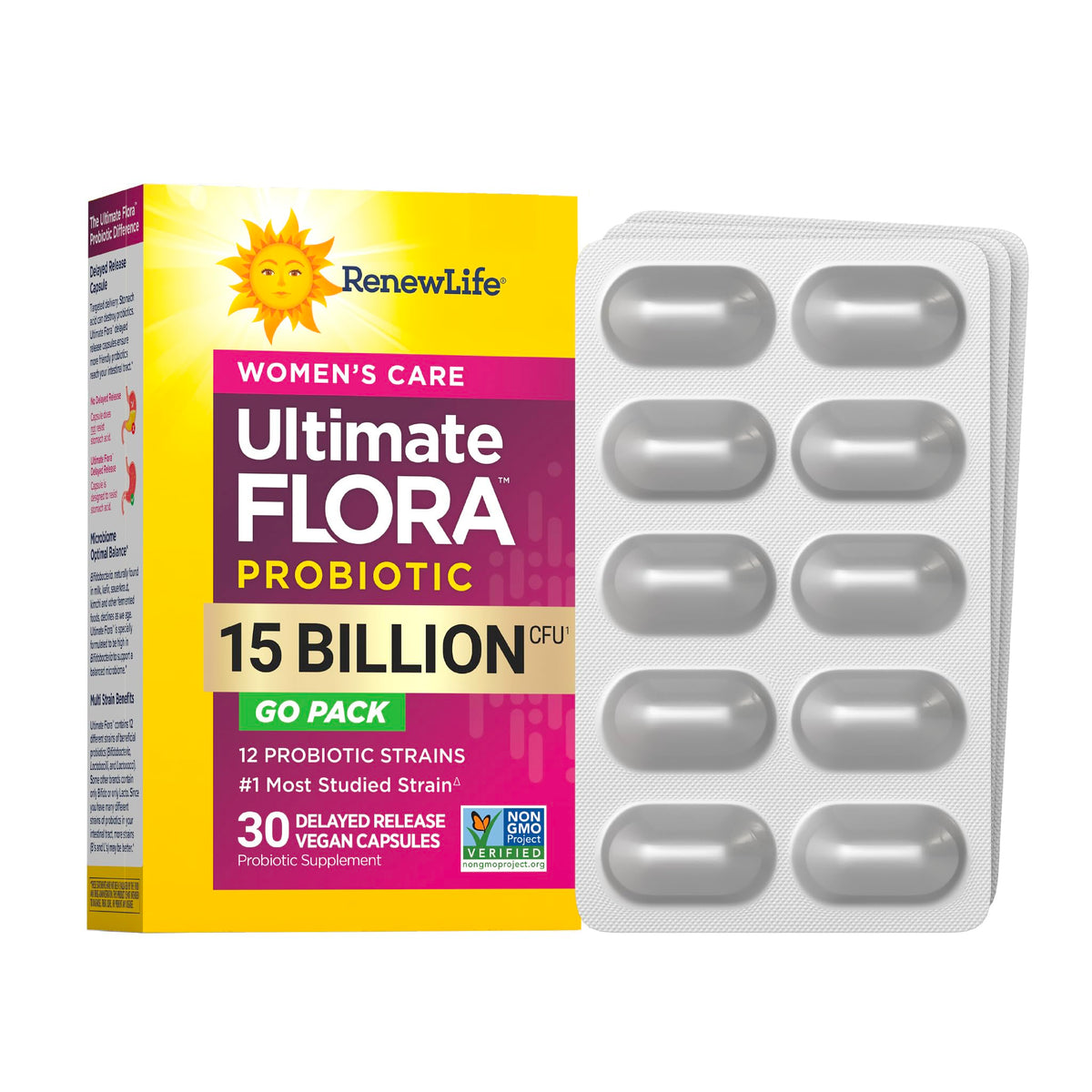 Renew Life Probiotique Femme 30 capsules vue avant