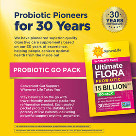 Renew Life Probiotique Femme capsules sur une table