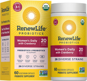 Renew Life Probiotique Prébiotique 60 capsules vue de face
