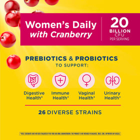 Renew Life Probiotique Prébiotique capsules sur fond blanc