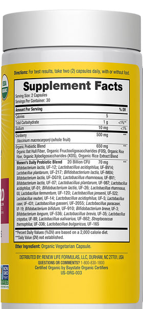 Renew Life Probiotique Prébiotique emballage