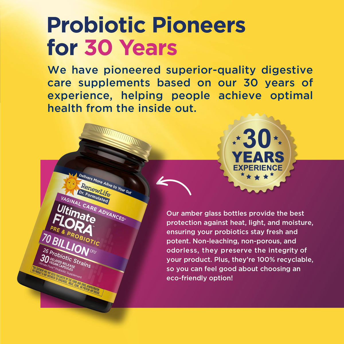 Renew Life Probiotiques pour Femmes 70 Milliards CFU capsules