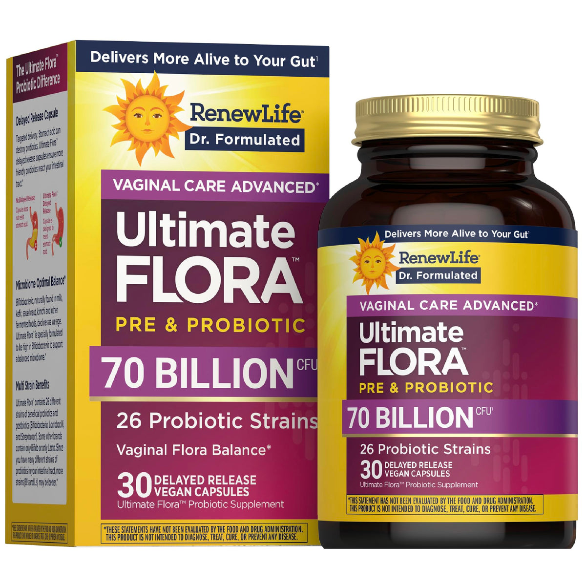 Renew Life Probiotiques pour Femmes 70 Milliards CFU face avant