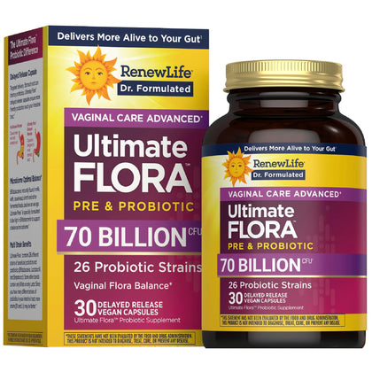 Renew Life Probiotiques pour Femmes 70 Milliards CFU face avant