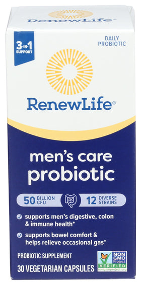 Renew Life Probiotiques pour Hommes 50 Milliards CFU - vue avant de l'emballage