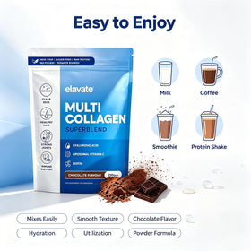 Renovia Oil Multi Collagen Superblend 10 090mg preparation in a glass