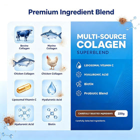Renovia Oil Multi Collagen Superblend 10 090mg with scoop