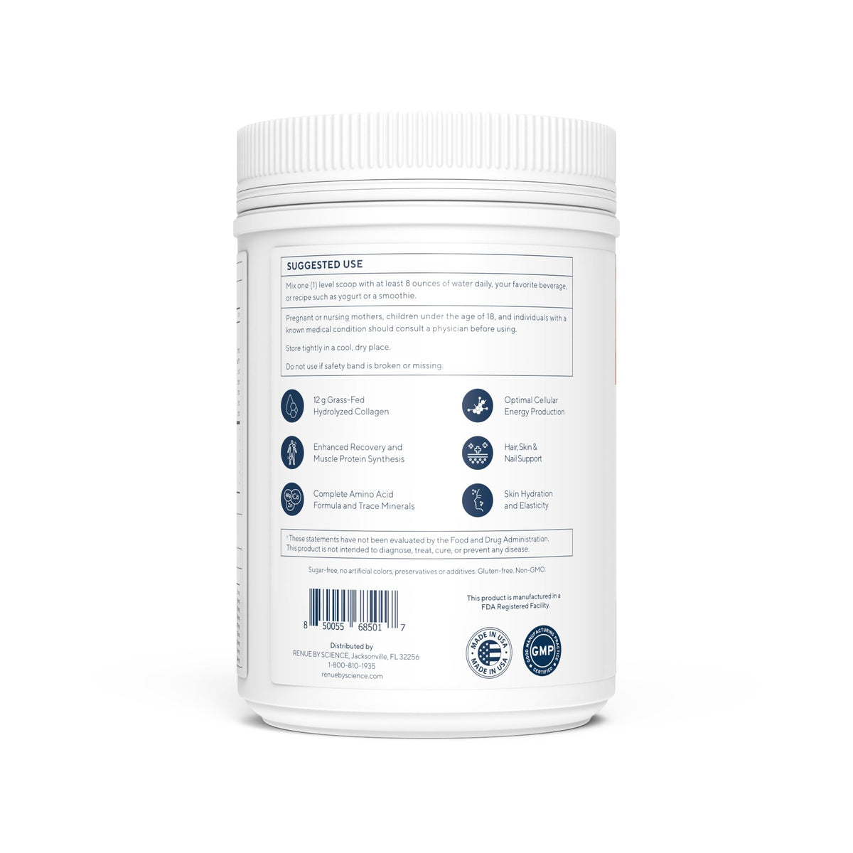 Renue By Science Collagène Peptides Poudre Chocolat ingrédients détaillés