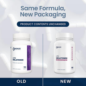 Renue By Science Mélatonine Liposomale capsules sur une table