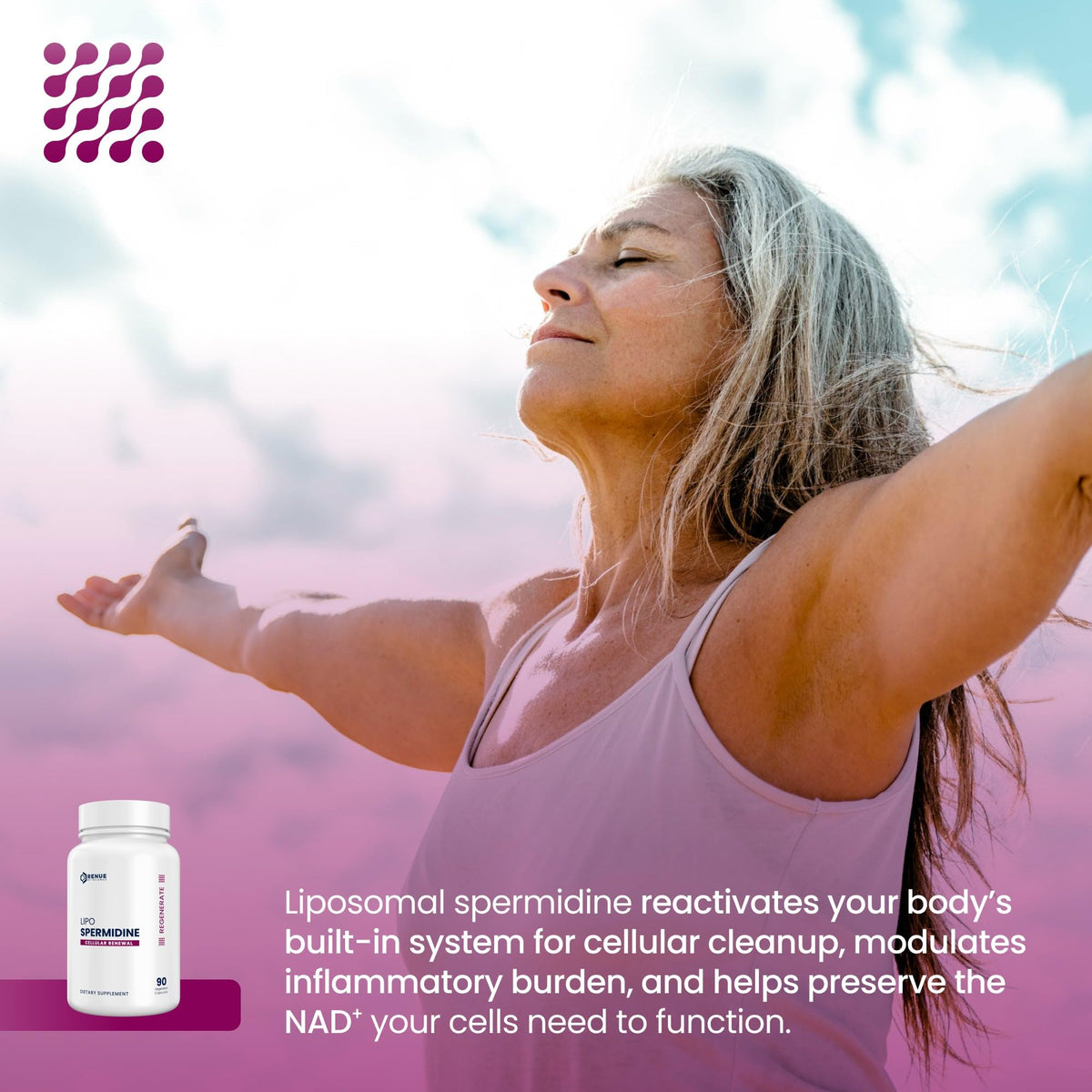 Renue By Science Spermidine capsules sur une table