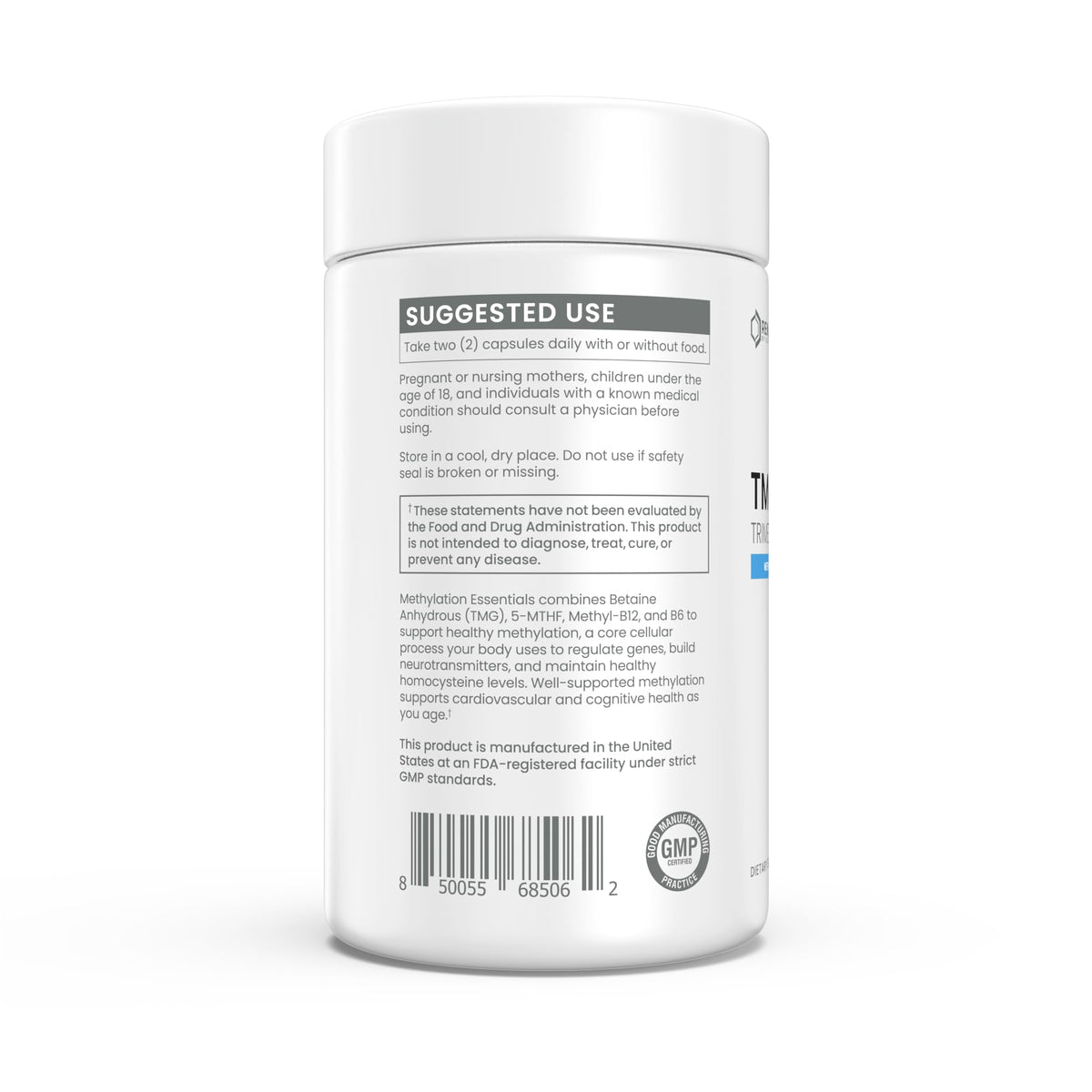 Renue By Science TMG 900mg side view of the bottle
