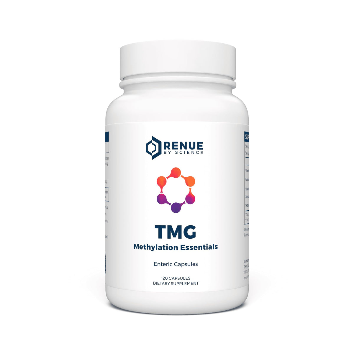 Renue By Science TMG capsules with a measuring spoon