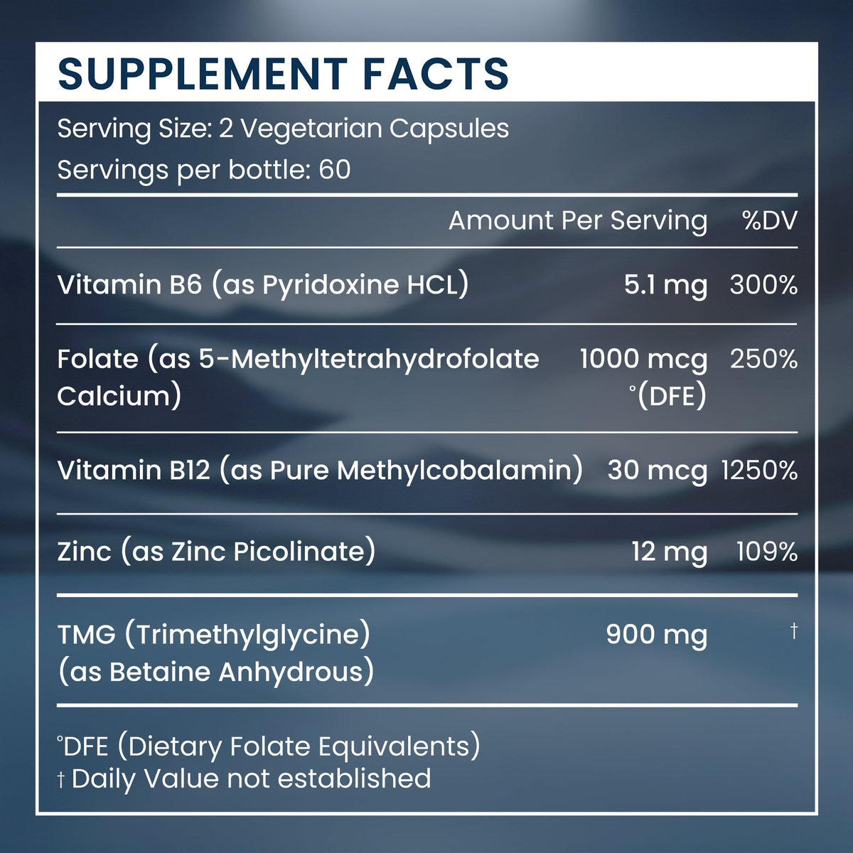 Renue By Science TMG capsules with vitamins B12 and B6