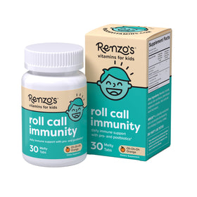 Renzo's Roll Call daily wellness comprimés fondants pour enfants, boîte de 30 unités