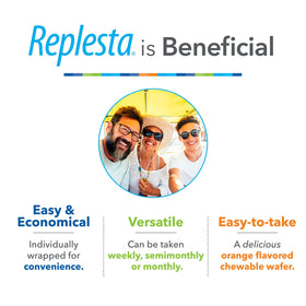 Replesta pastilles avec étiquette du produit