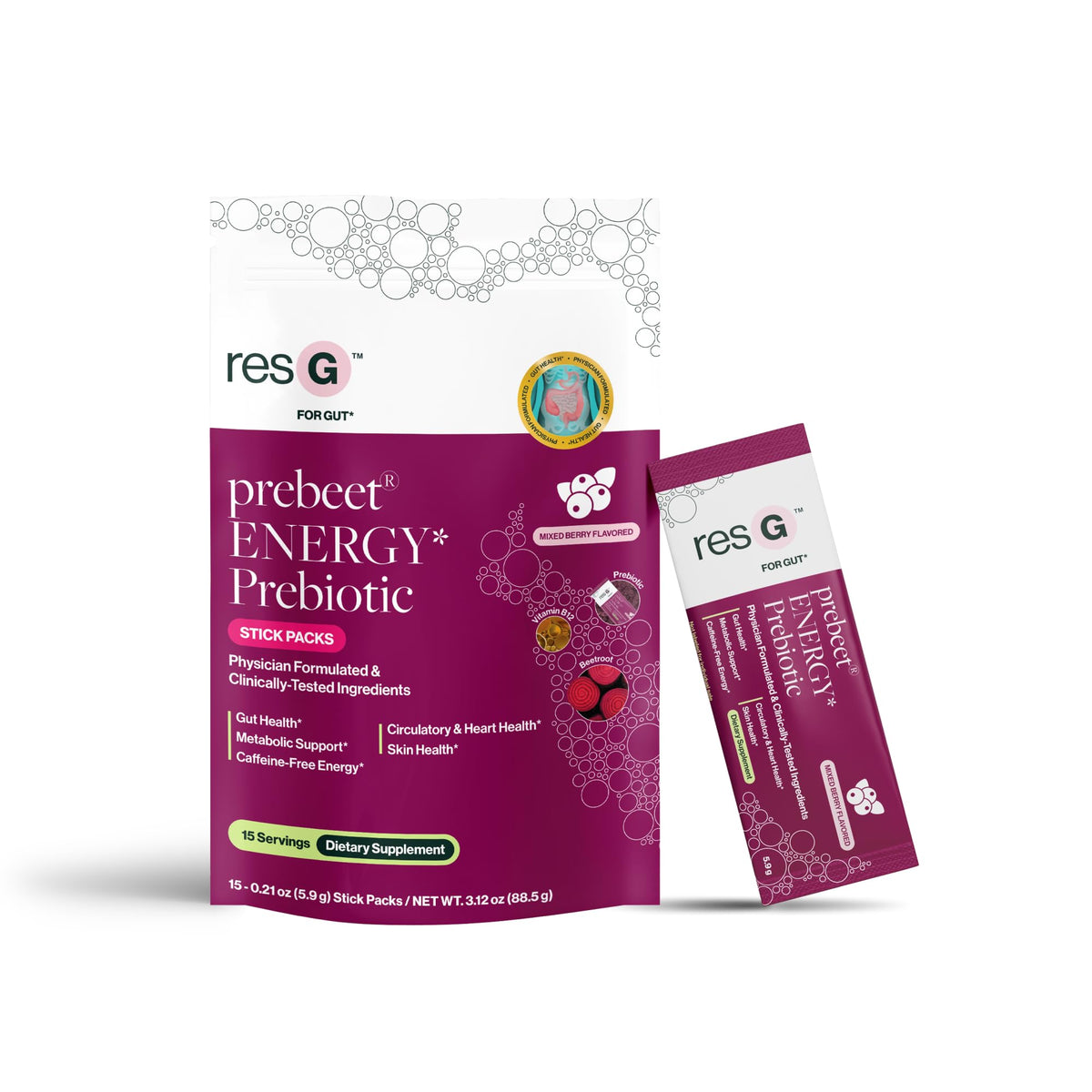 ResBiotic resG prebeet complément alimentaire en sachets
