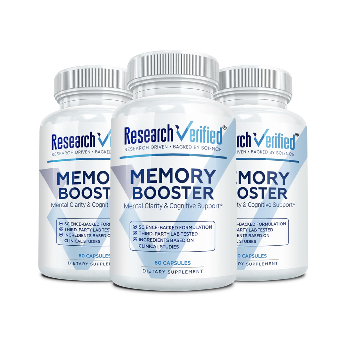 Research Verified Complément Alimentaire Mémoire Ginkgo Biloba, vue de face