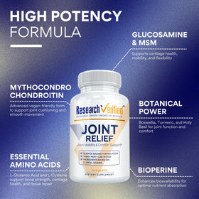 Research Verified complément articulaire 270 capsules sur fond blanc