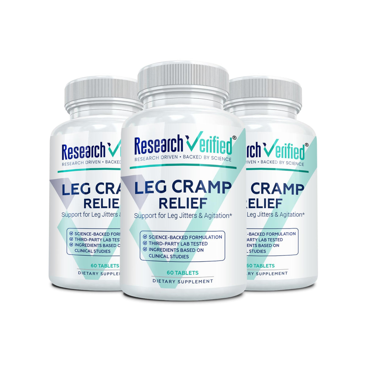 Research Verified Compléments Alimentaires Magnésium 180 Capsules vue de face